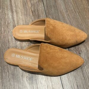 Women's Brown Suede Mules